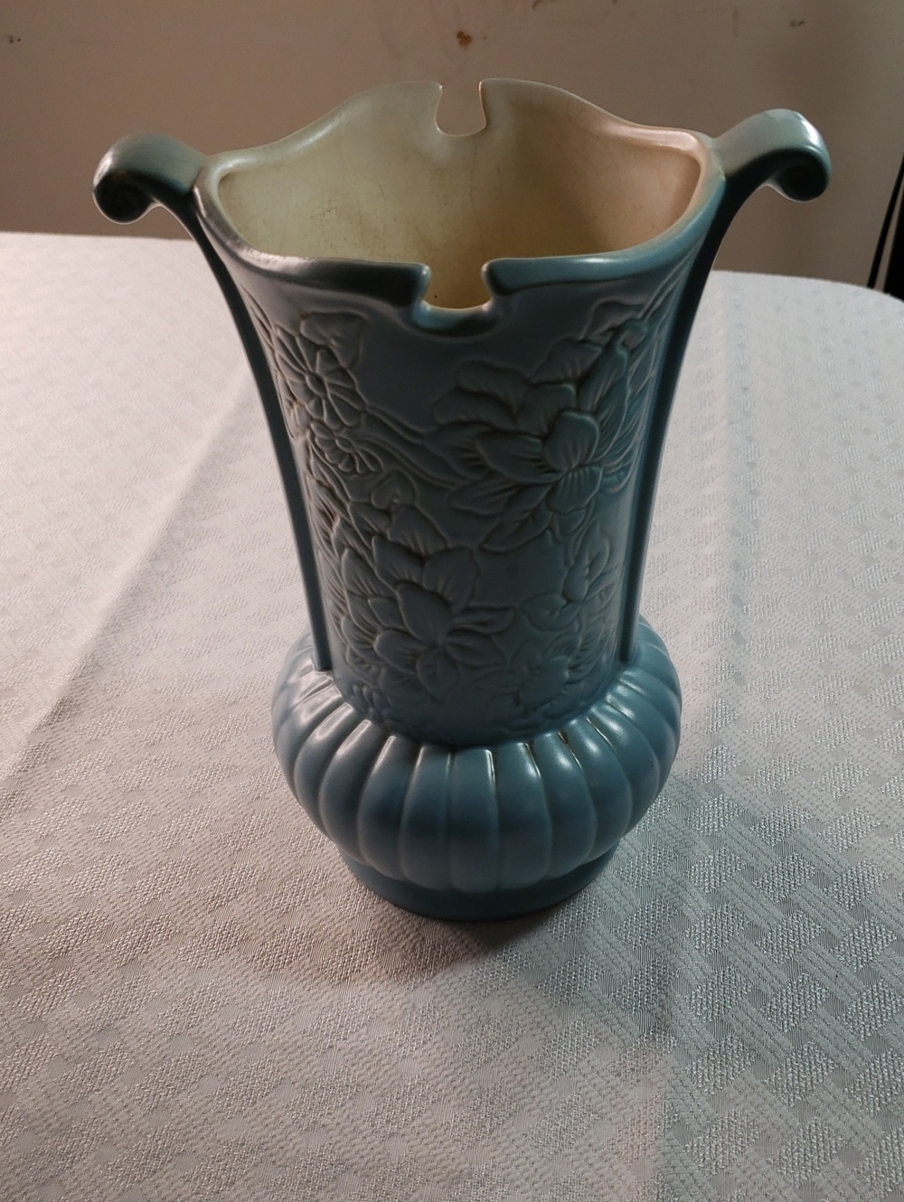 Red Wing Pottery Vase Vintage Teal